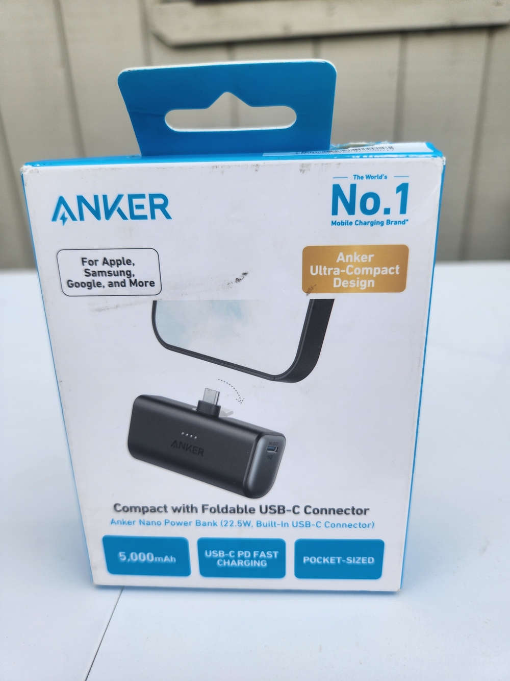 Anker Blue and White Retail Box for Compact Nano Power Bank